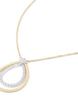 18kt Yellow and White Gold Diamond Double Oval Masai Pendant Necklace Necklaces Marco Bicego