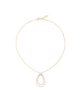 18kt Yellow and White Gold Diamond Double Oval Masai Pendant Necklace Necklaces Marco Bicego