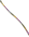 18kt. Yellow Gold Natural Multi Color Sapphire Tennis Bracelet Bracelets H&H Jewels