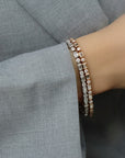 Diamond White Gold Bezel Set Tennis Bracelet Bracelets H&H Jewels