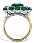 Emerald and Diamond Ring Rings H&H Jewels