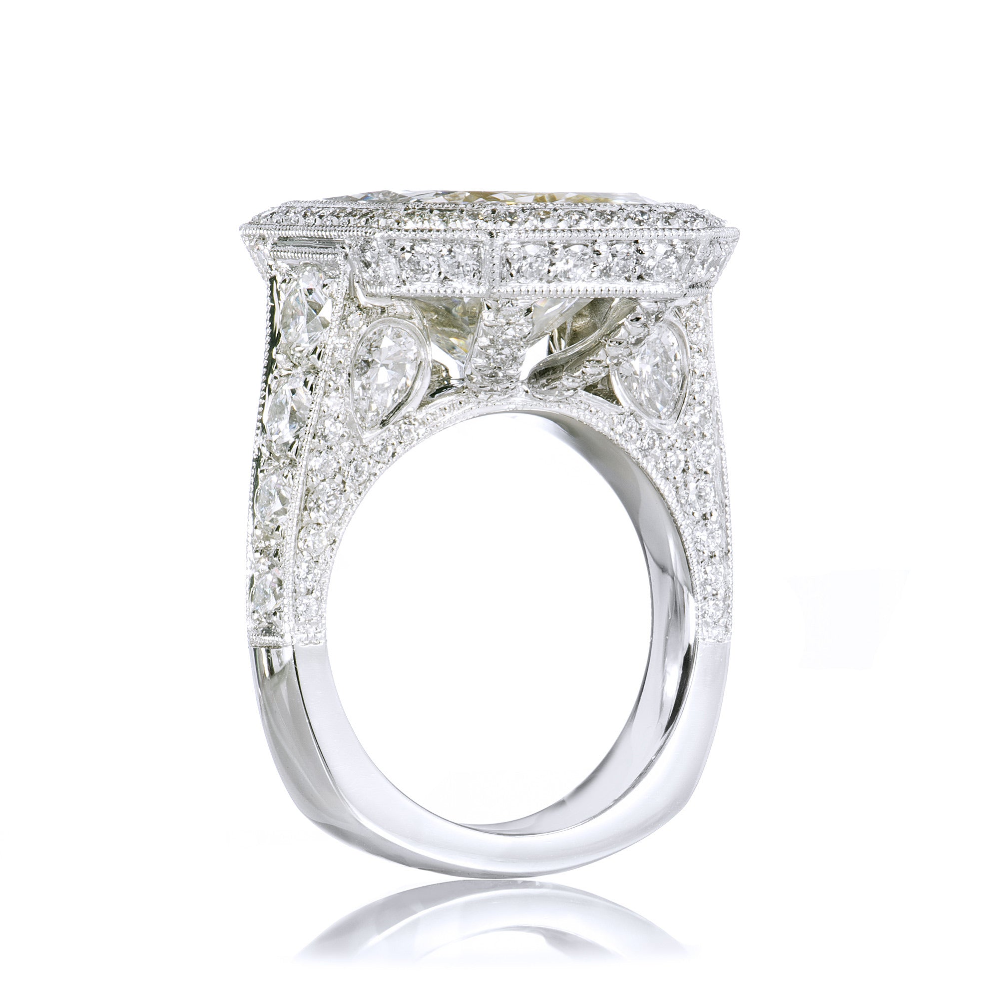 Large Cushion Cut Diamond Engagement Rings H&H Jewels