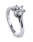 Round Brilliant Cut Diamond Solitaire Engagement Ring Rings H&H Jewels