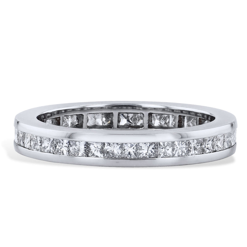 1.33 Carat Princess Cut Diamond Eternity Band Ring Rings H&H Jewels