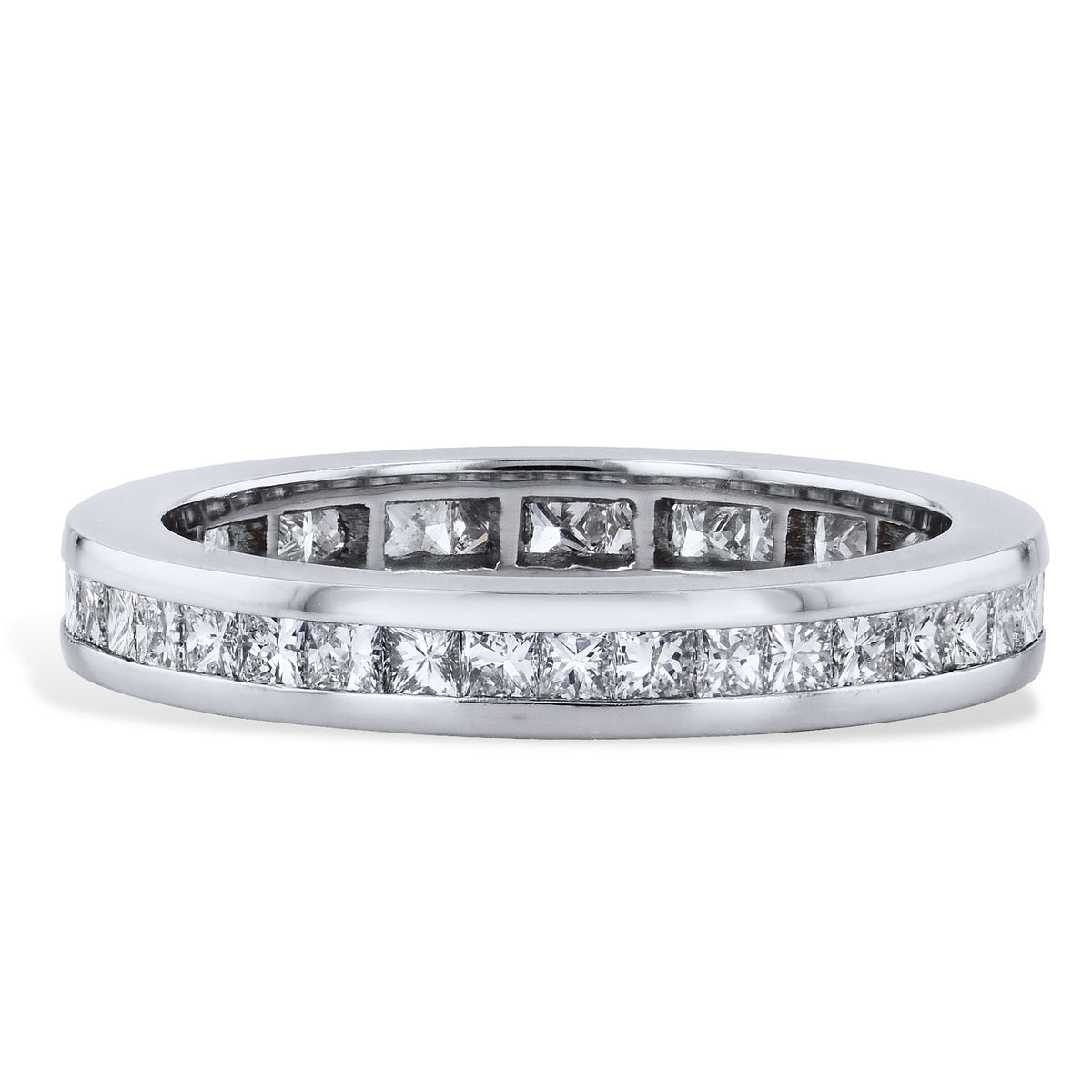 1.33 Carat Princess Cut Diamond Eternity Band Ring Rings H&H Jewels