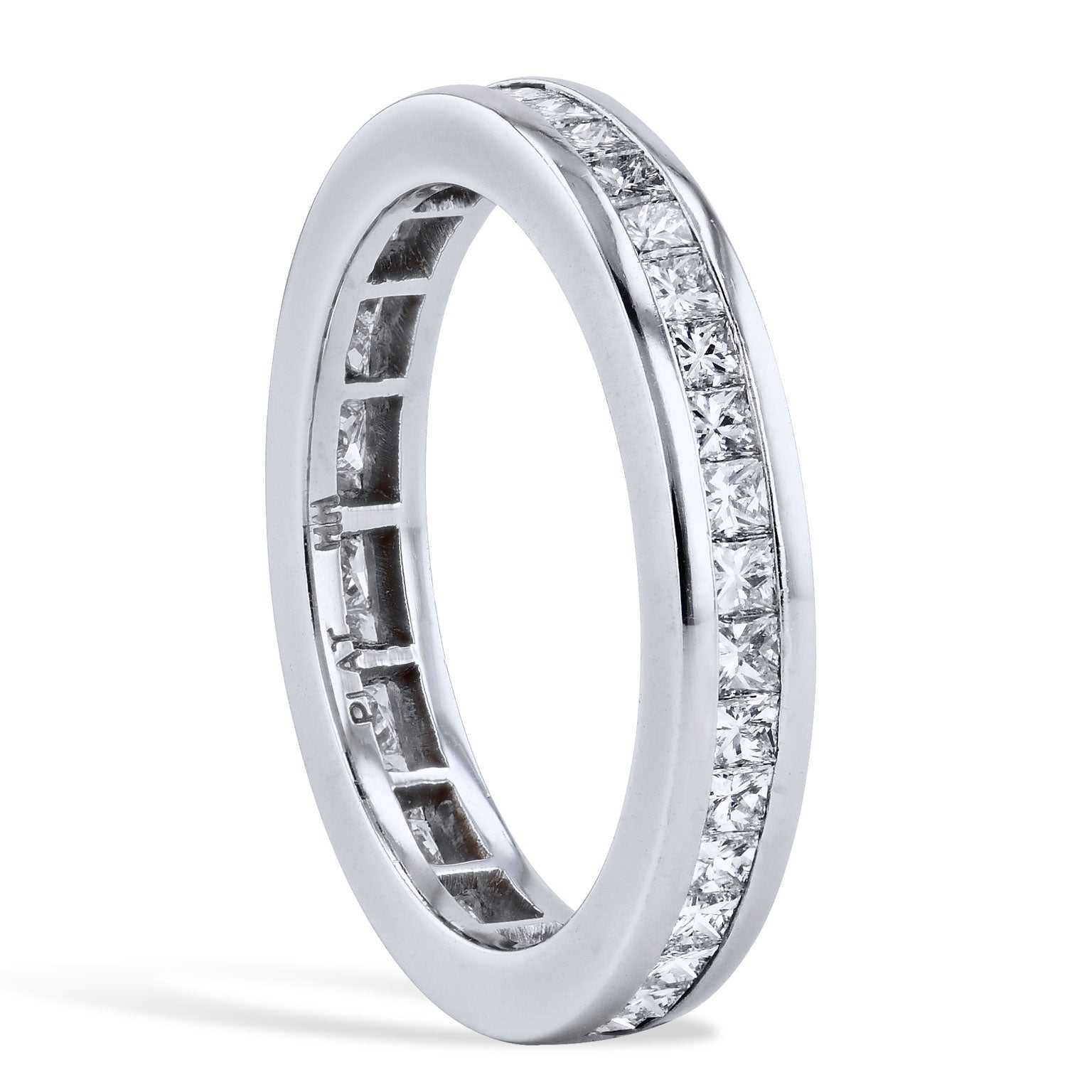 1.33 Carat Princess Cut Diamond Eternity Band Ring Rings H&amp;H Jewels
