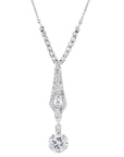 Diamond 18kt White Gold Estate Pendant Necklace Necklaces Estate & Vintage
