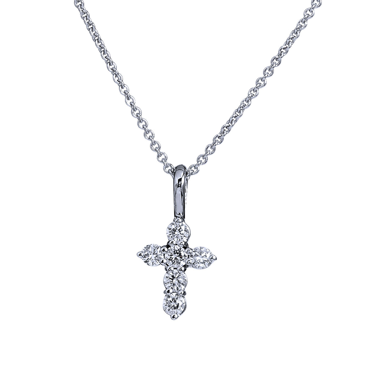 Petite Diamond Cross Pendant Necklaces H&H Jewels