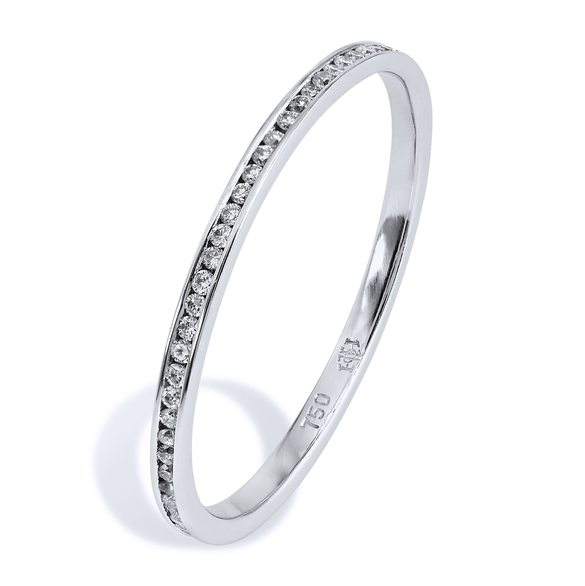 0.20 Carat Diamond Channel Set Band Ring - Alternate View 2
