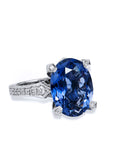 7.89 Carat Iolite and Diamond Ring Rings H&H Jewels