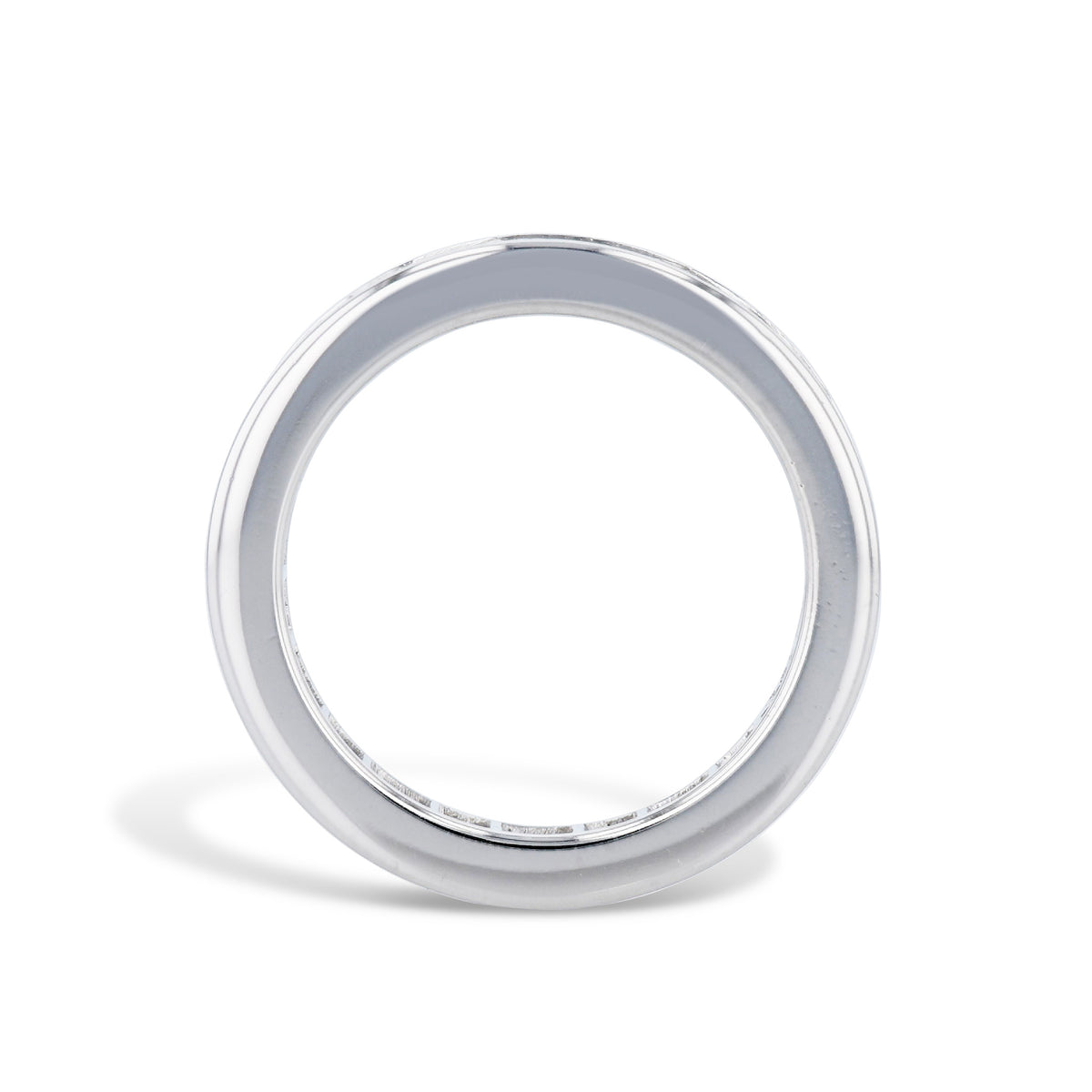 Baguette and Princess Cut Diamond Platinum Estate Eternity Band - Alternate View 1