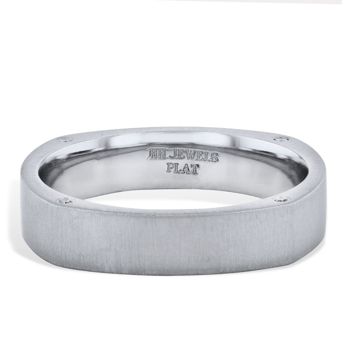 Men’s 0.06 Carat Diamond Platinum Diamond Band Ring Mens H&H Jewels