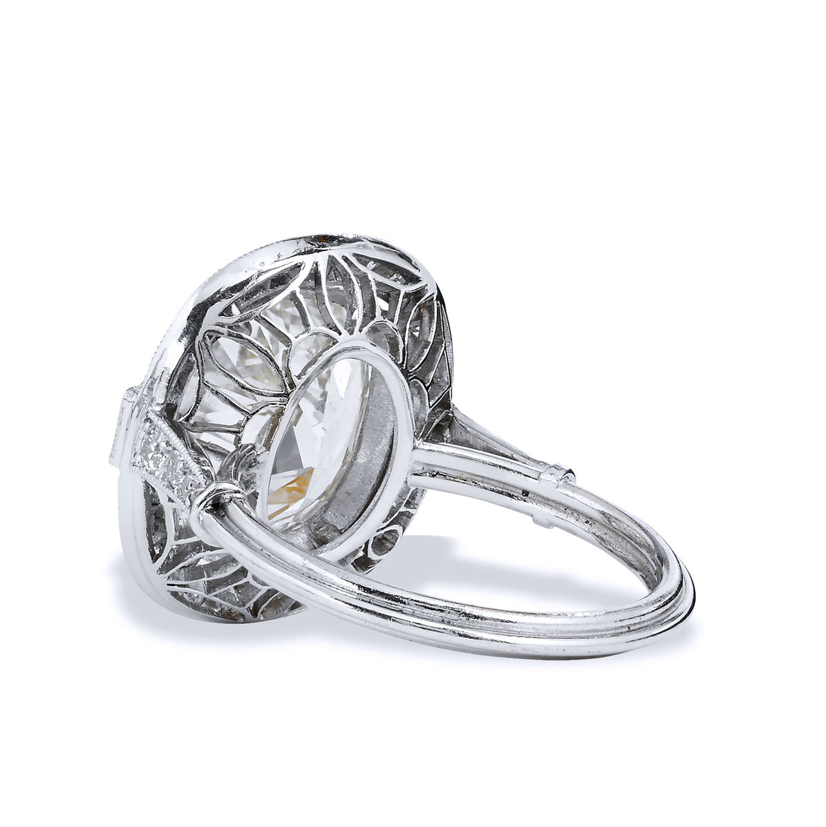 6.53 Carat Cushion Cut Brilliant Diamond Engagement Ring - Alternate View 4