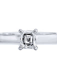 0.76 Emerald Step Cut Diamond Solitaire Platinum Engagement Ring Engagement Rings H&H Jewels