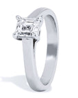 0.76 Emerald Step Cut Diamond Solitaire Platinum Engagement Ring Engagement Rings H&H Jewels