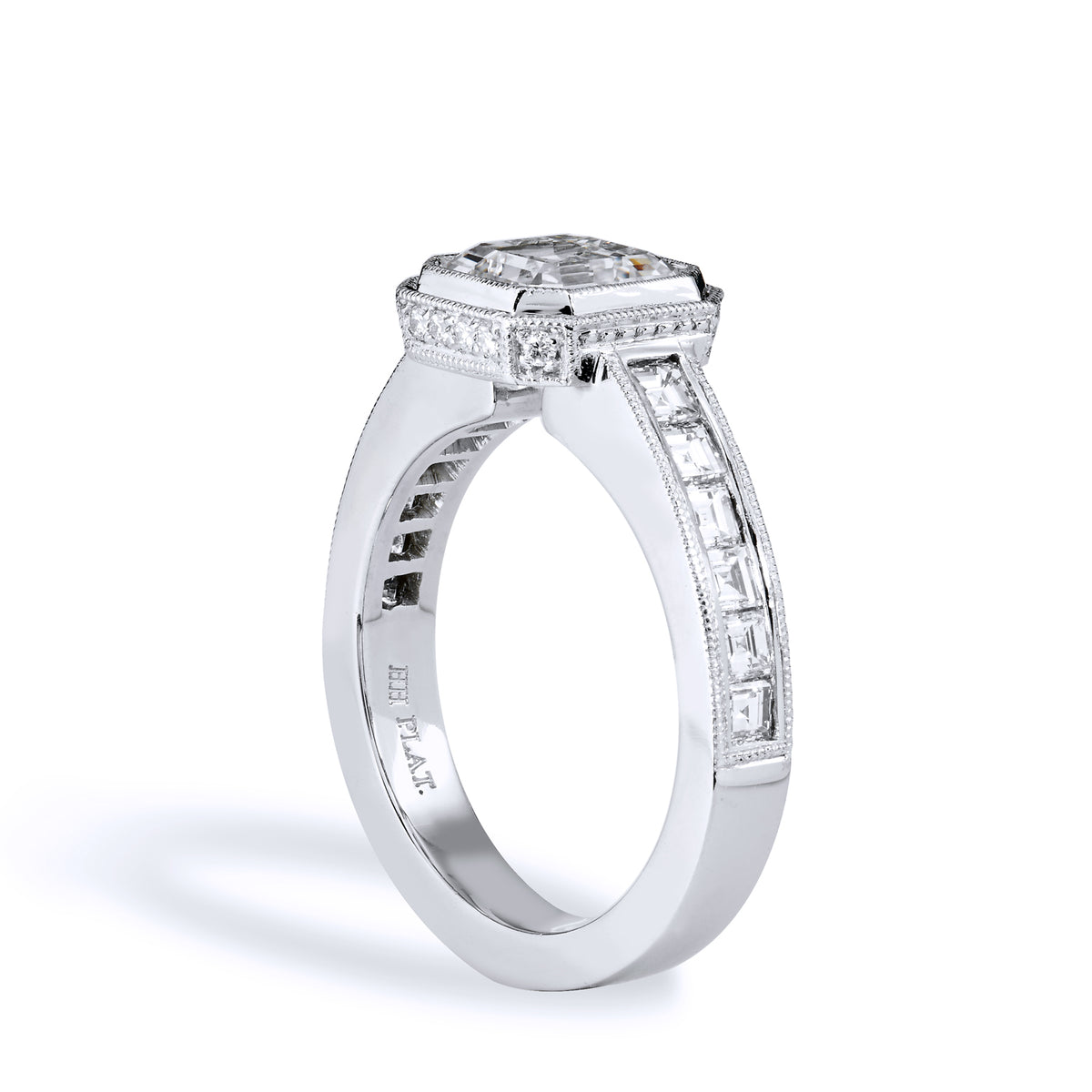 2.00ct Square Emerald Cut Diamond Engagement Ring - Alternate View 3