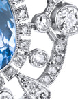 9.83 Carat Edwardian Sapphire and Diamond Pendant Pendants Estate & Vintage