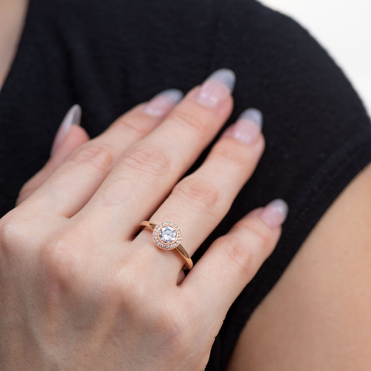 0.65 Carat Round Brilliant Cut Engagement Ring - Alternate View 3