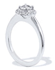 Round Brilliant Cut Diamond Engagement Ring with Halo Engagement Rings H&H Jewels