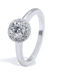 Round Brilliant Cut Diamond Engagement Ring with Halo Engagement Rings H&H Jewels