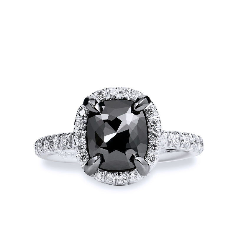 1.94ct Black Diamond White Gold Ring Rings H&H Jewels