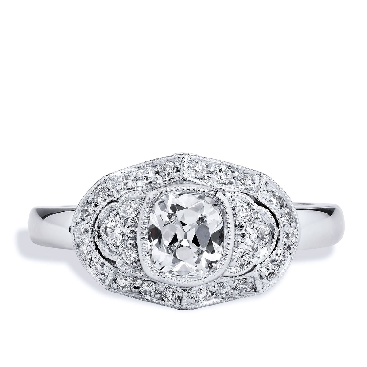 0.67 Carat Cushion Cut Diamond Engagement Ring Engagement Rings H&H Jewels