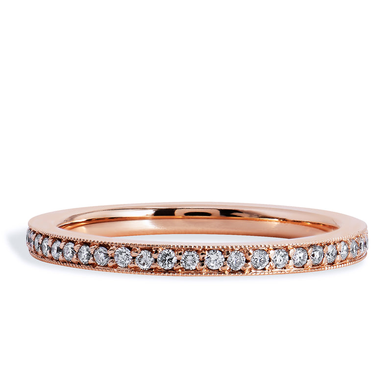 Rose Gold Diamond Eternity Band Rings H&H Jewels