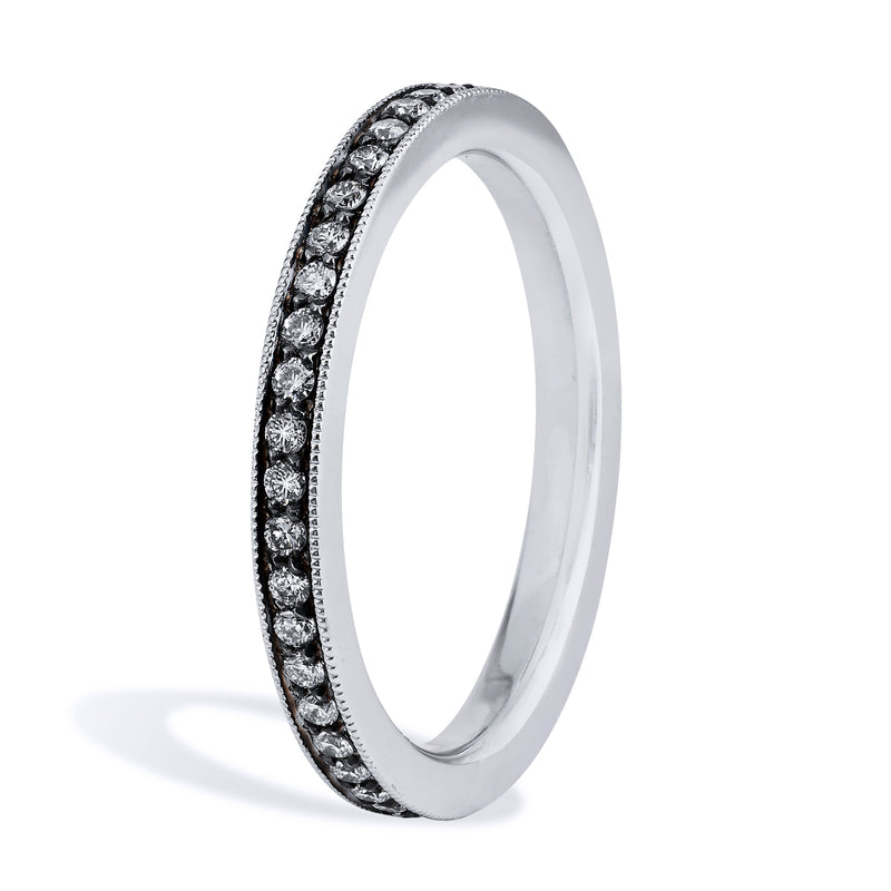 0.31 Carat Diamond With Rhodium Eternity Band Ring Rings H&H Jewels