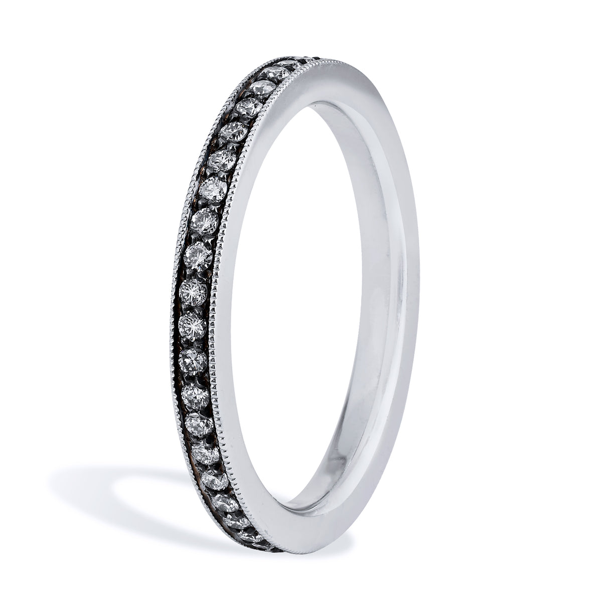 0.31 Carat Diamond With Rhodium Eternity Band Ring - Alternate View 1