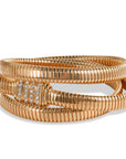 18kt Rose Gold Wrap Bracelet with Diamond Clasp Bracelets Curated by H