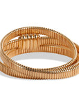 18kt Rose Gold Wrap Bracelet with Diamond Clasp Bracelets Curated by H