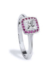 0.40ct Diamond and Pink Sapphire Ring Rings H&H Jewels