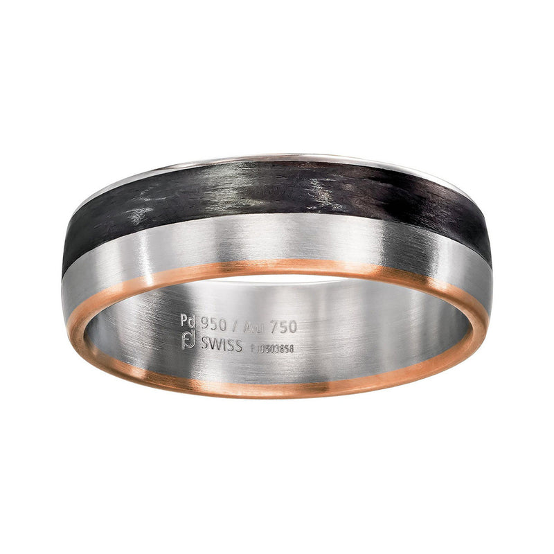 18k Two Tone Gold 6.5mm Wedding Band Rings Furrer Jacot