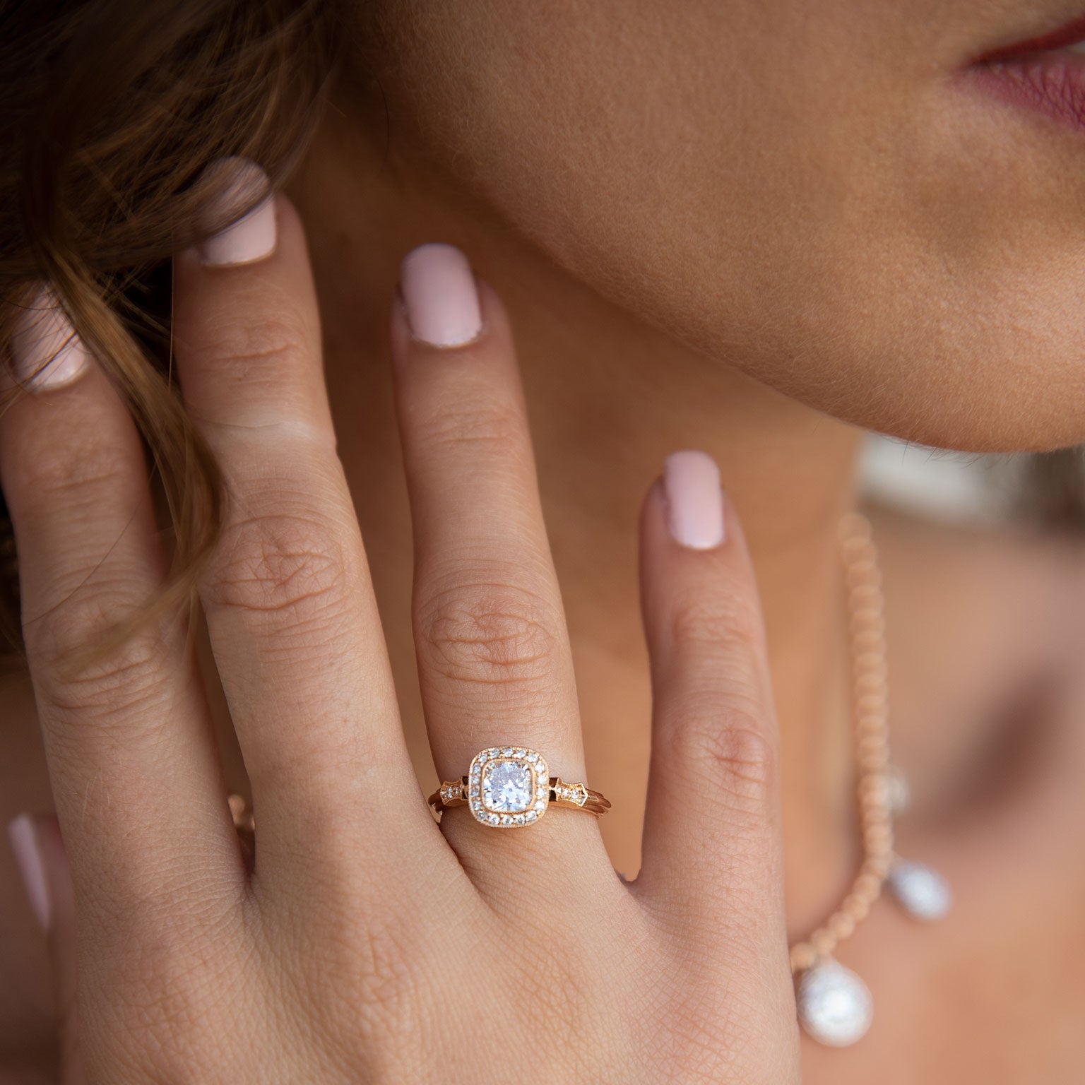 1.03 Carat Radiant Cut Engagement Ring Engagement Rings H&amp;H Jewels