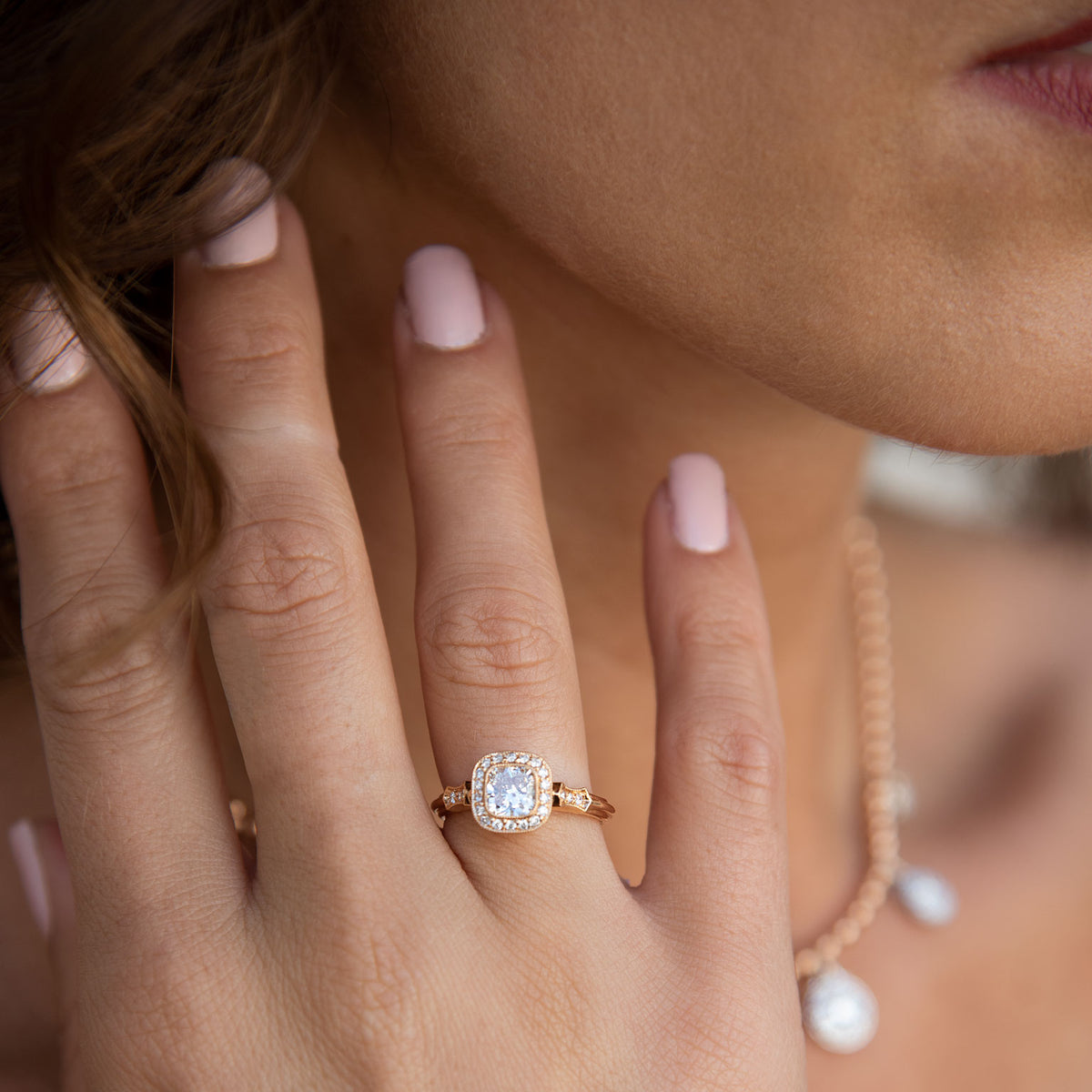 1.03 Carat Radiant Cut Engagement Ring - Alternate View 3
