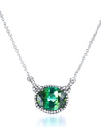 6.43 Carat Green Tourmaline And Diamond Pendant Necklace Necklaces H&H Jewels