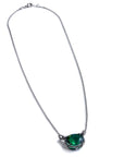 6.43 Carat Green Tourmaline And Diamond Pendant Necklace Necklaces H&H Jewels