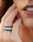 1.65 Carat Black Diamond Band Ring Rings H&H Jewels