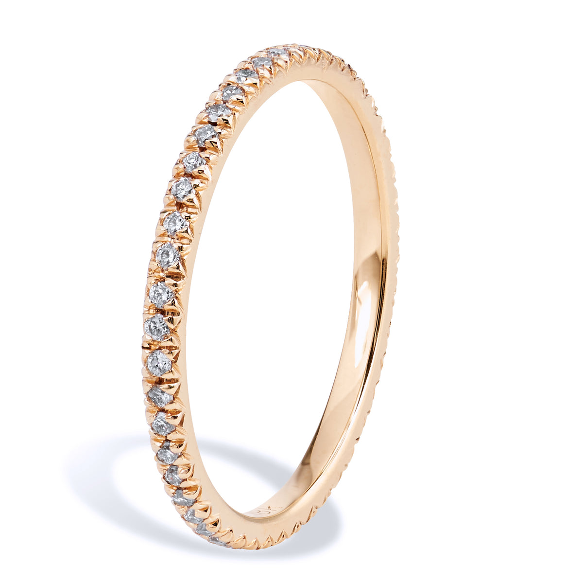 0.23 Carat Diamond 18 Karat Rose Gold Eternity Band Ring - Alternate View 2