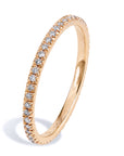0.23 Carat Diamond 18 Karat Rose Gold Eternity Band Ring Rings H&H Jewels