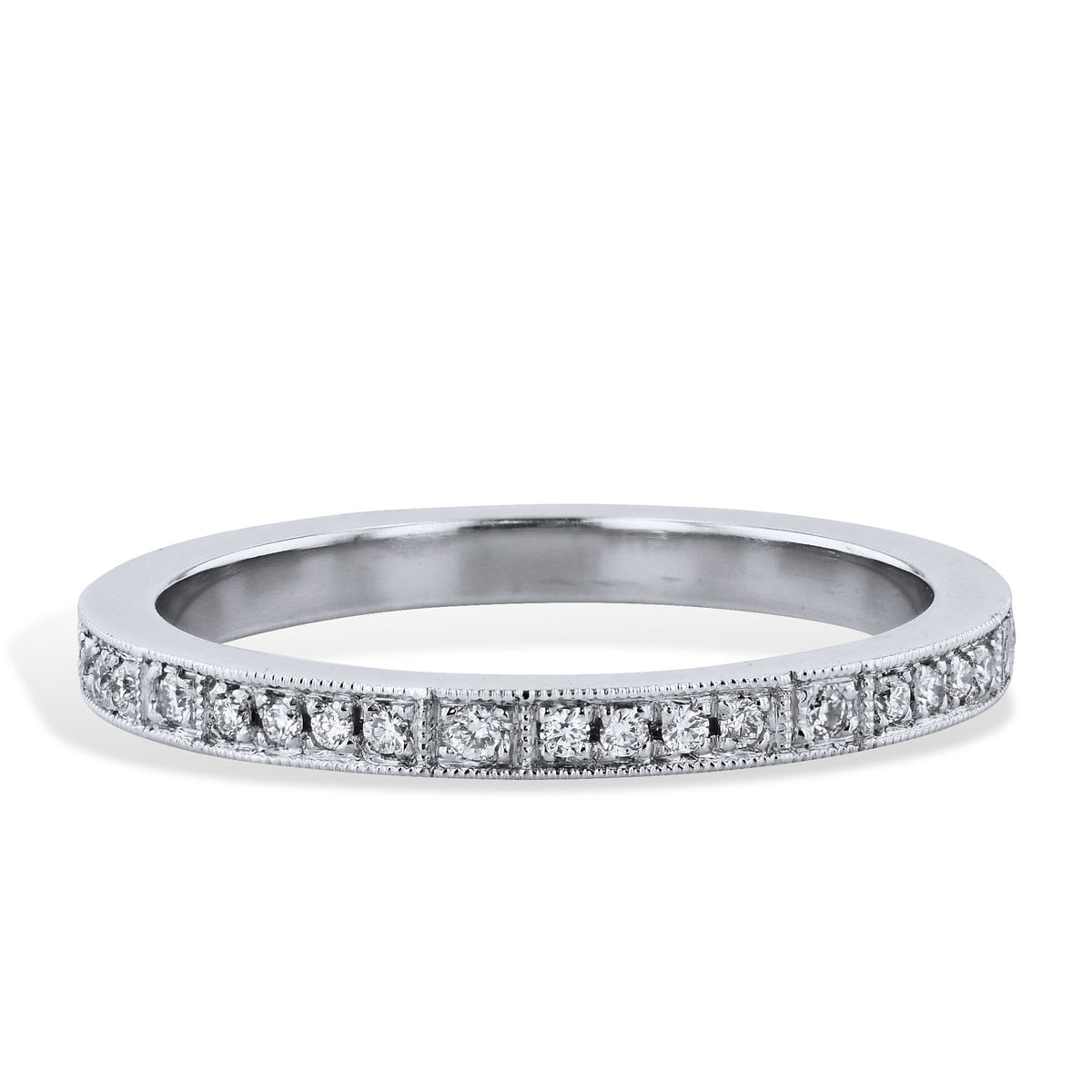 0.19 Carat Diamond Pave Band Ring Rings H&H Jewels
