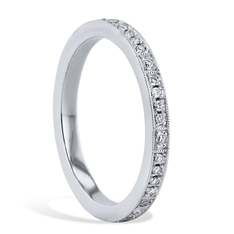 0.19 Carat Diamond Pave Band Ring Rings H&H Jewels