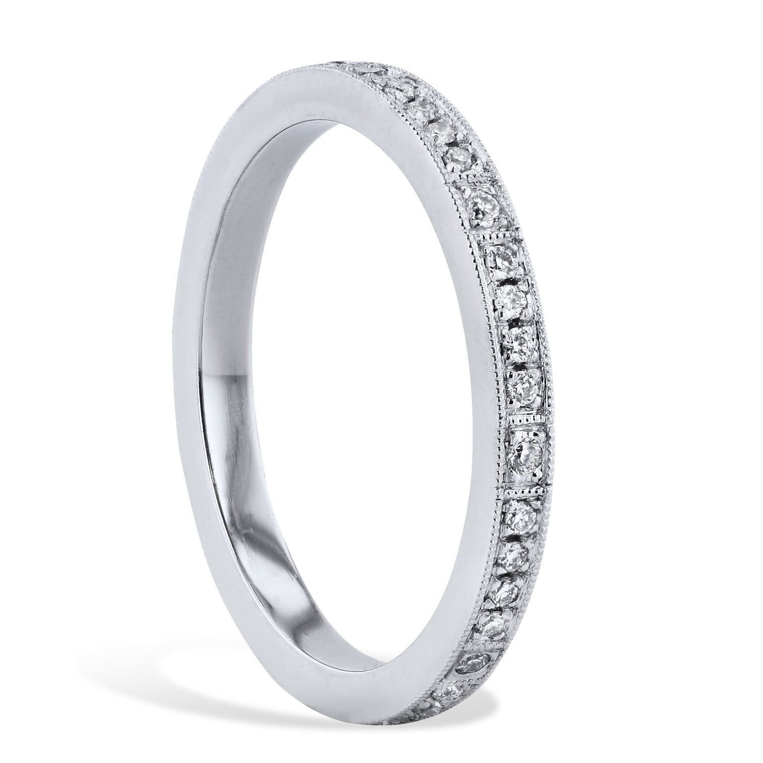 0.19 Carat Diamond Pave Band Ring Rings H&amp;H Jewels