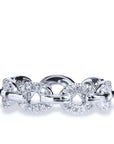 Platinum and Diamond Link Band Rings H&H Jewels