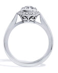 1.04 Carat Antique Cushion Cut Diamond Engagement Ring with Halo Engagement Rings H&H Jewels