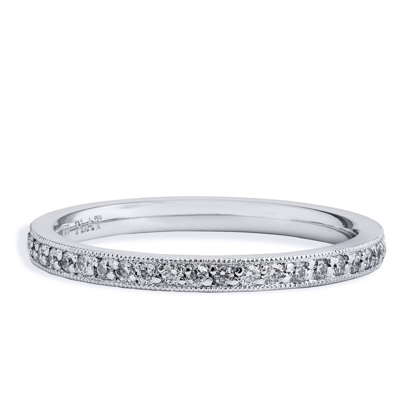 0.36 Carat Diamond Platinum Wedding Band Ring Rings H&H Jewels