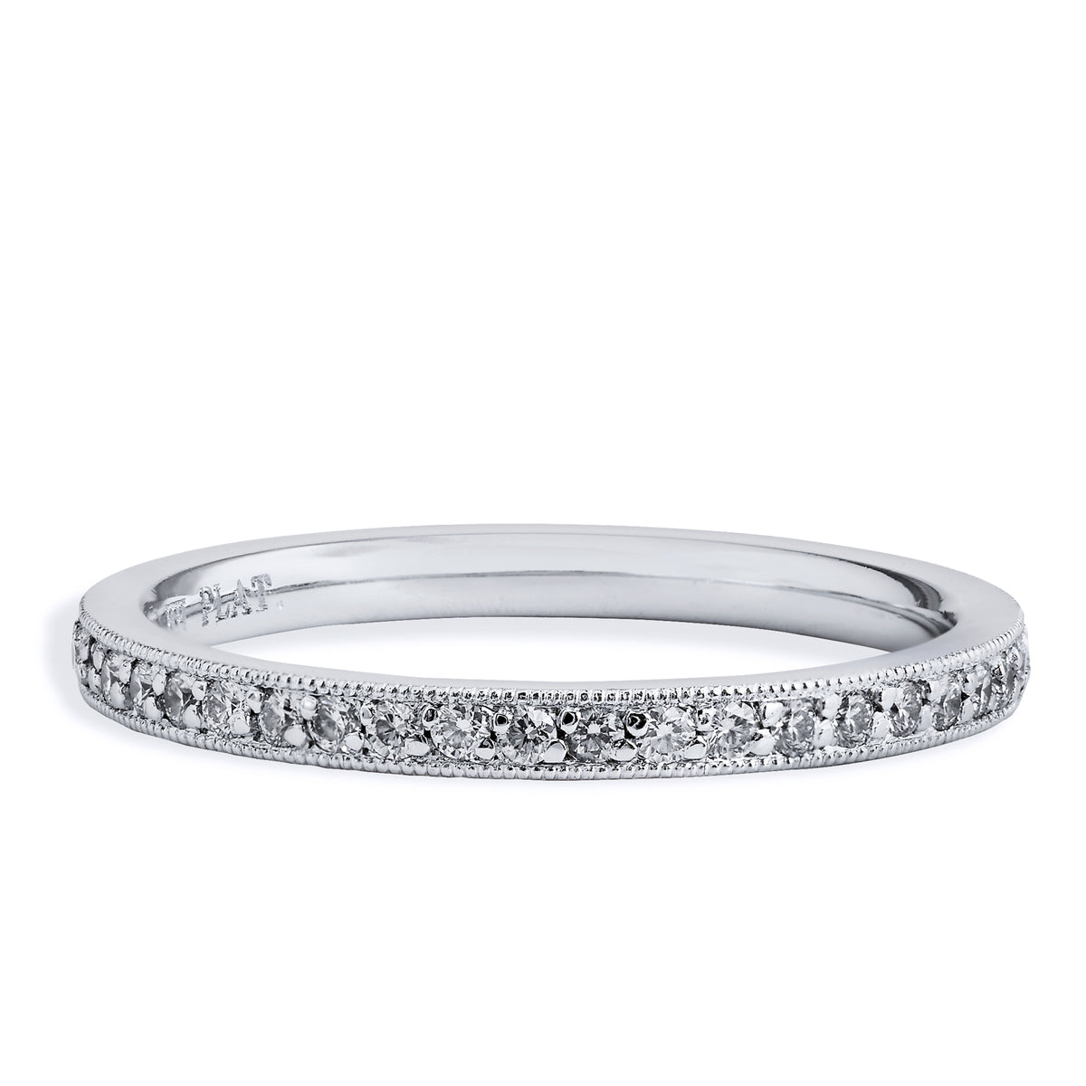 0.36 Carat Diamond Platinum Wedding Band Ring Rings H&H Jewels