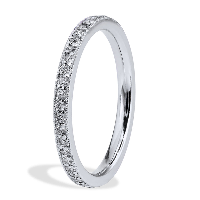 0.36 Carat Diamond Platinum Wedding Band Ring Rings H&H Jewels