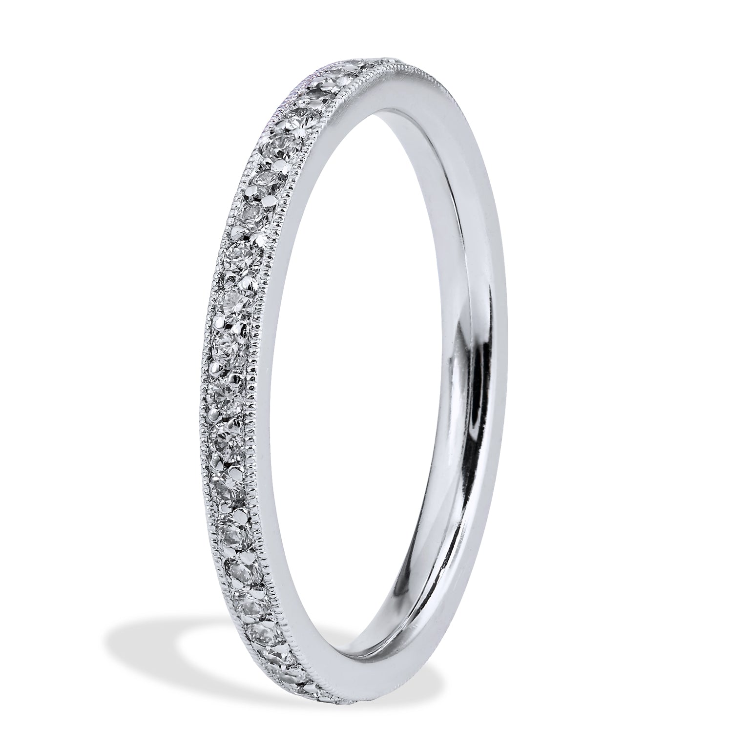 0.36 Carat Diamond Platinum Wedding Band Ring Rings H&amp;H Jewels
