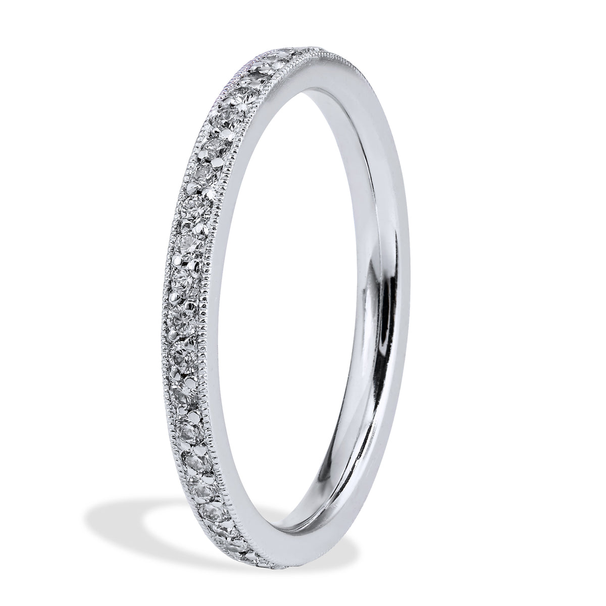 0.36 Carat Diamond Platinum Wedding Band Ring - Alternate View 1